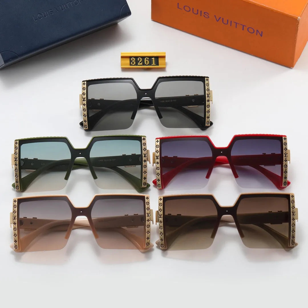 Luxury Four-Leaf Flower Half-Frame Polarized Sunglasses K5082