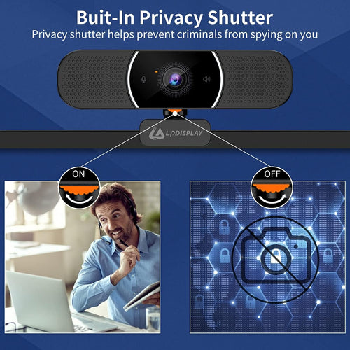 3 in 1 HD 1080p Webcam with Microphone and Speakers A6073