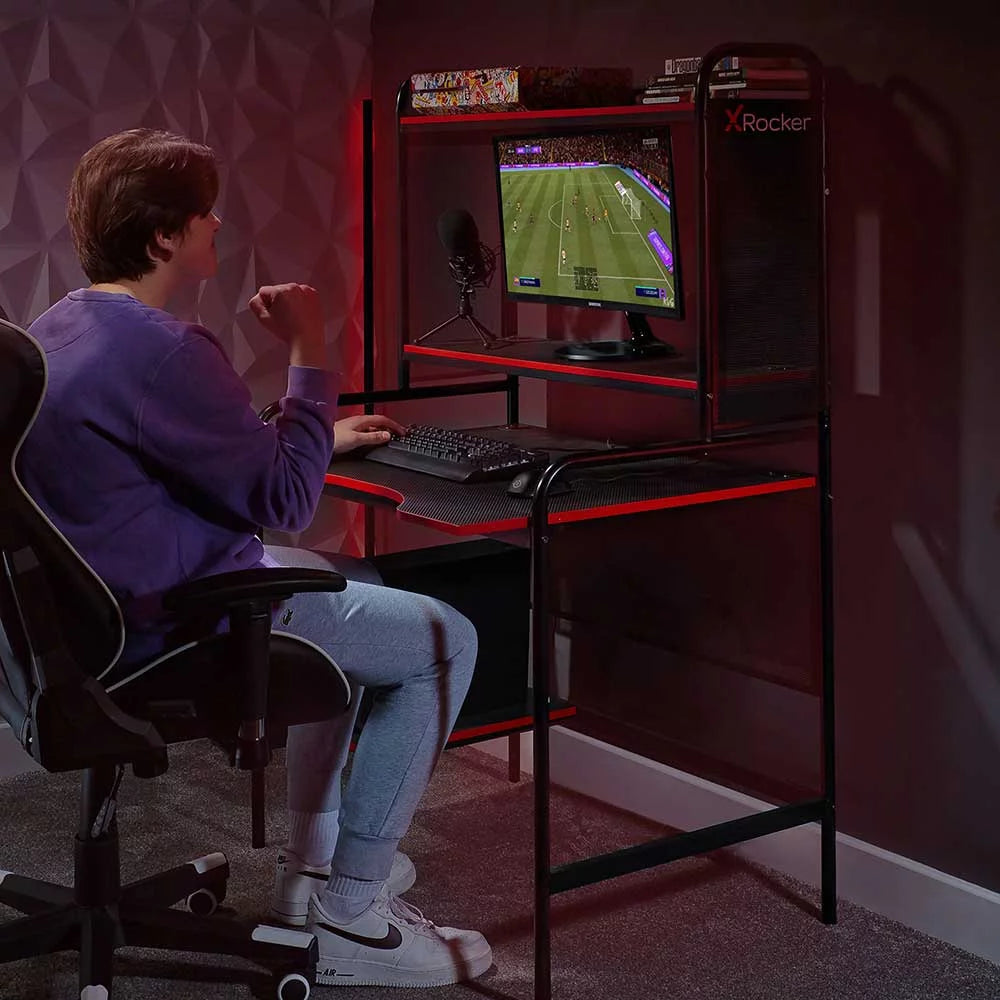 Black/Red Gaming Desk Q942855