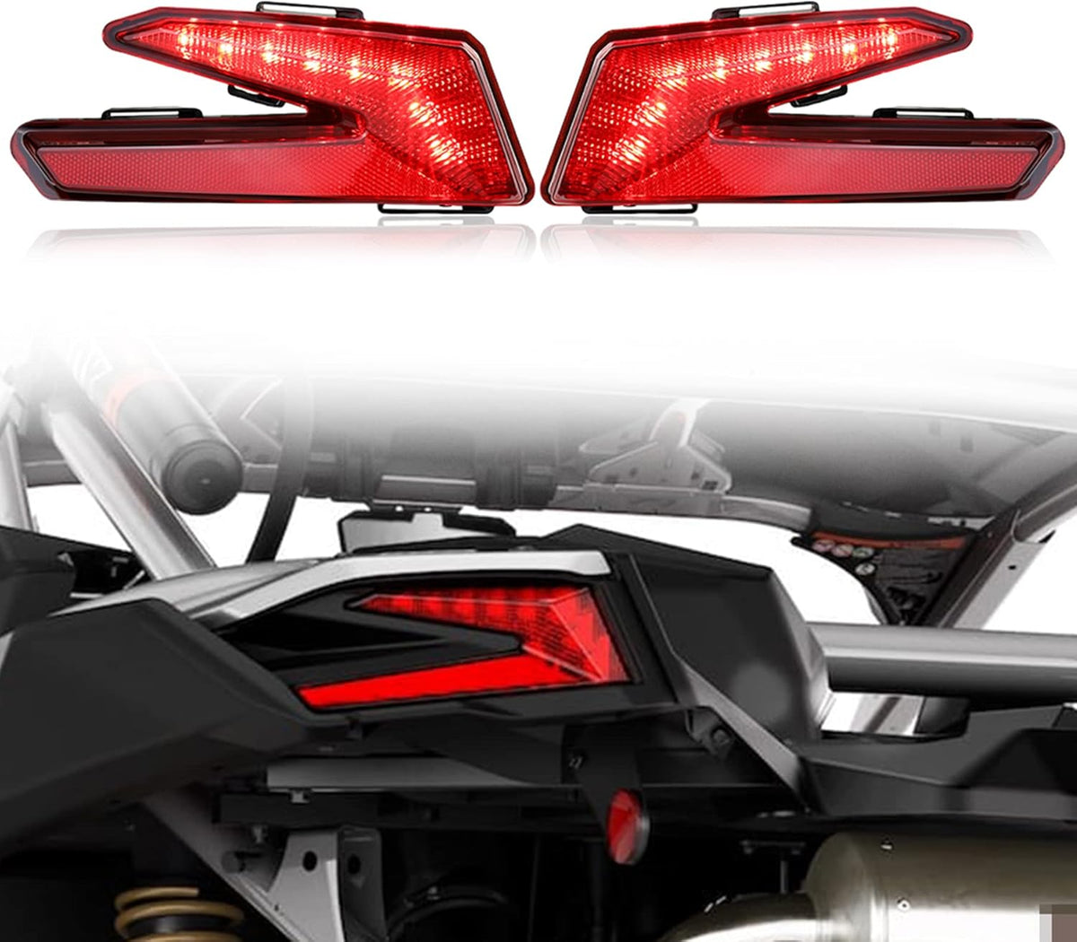 Tail Lights LED Brake Lamp Replacement for Can Am Maverick XDS XRS (Red) F799750