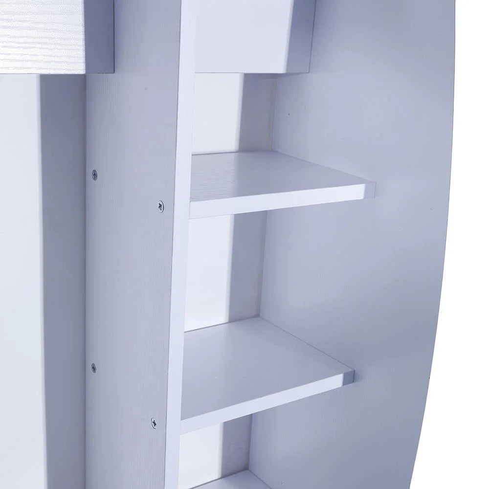 Wall Mount Computer Desk with Storage Shelves A795