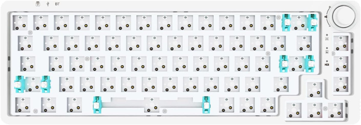 Clear Green 67 Keys Hot Swappable Mechanical Keyboard Kit P51615