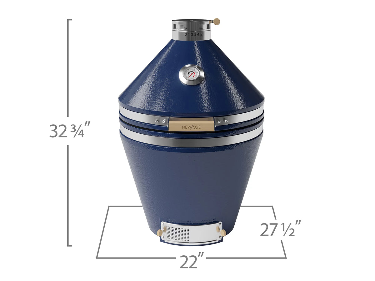 Black 22 in. Kamado Grill L727