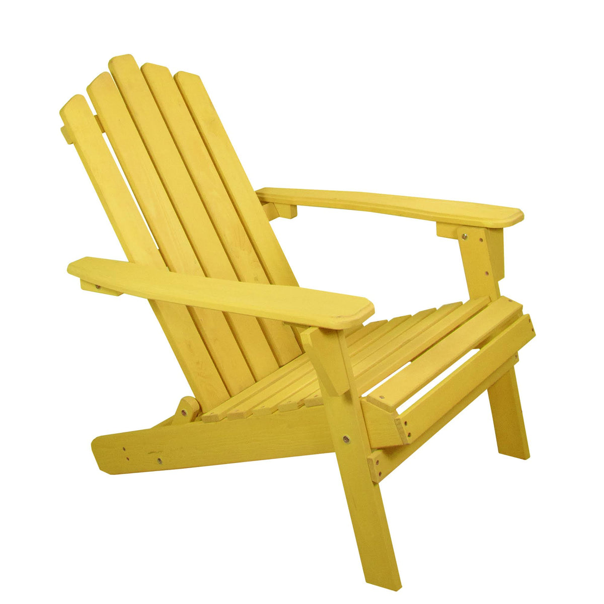 Yellow 36x22 Folding Wooden Adirondack Chair Q58098