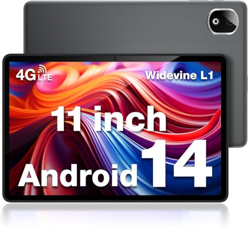 11 Inch Android Tablet with 9GB RAM 128GB ROM, 4G Cellular, Octa Core, 8000mAh O617281