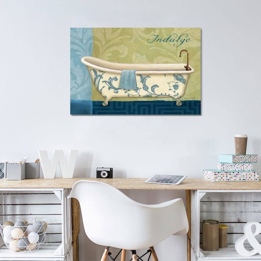 Blue Botanical Canvas Art Print Q950