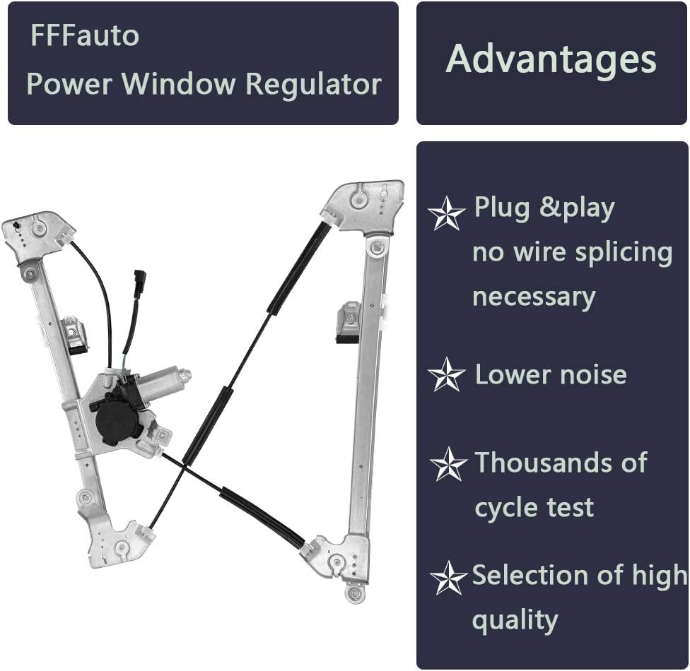 Front Left Driver Side Power Window Regulator with Motor Assembly N728013
