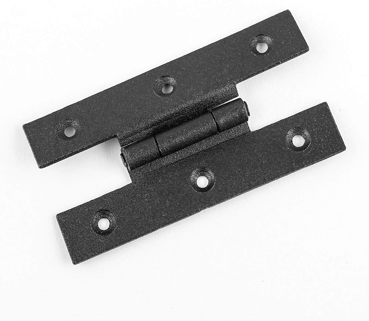 Black 3.5 Height 3/8 Offset Wrought Iron H Hinges Pack Of 10 S222763