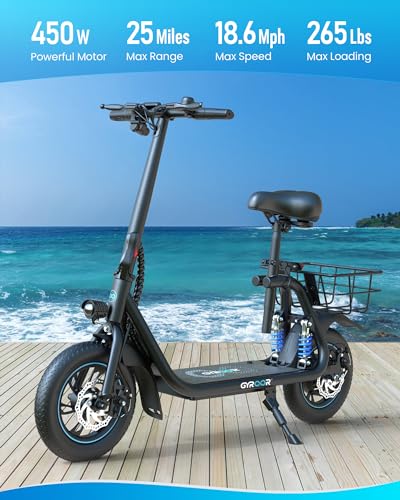 Electric Scooter with Basket J10284