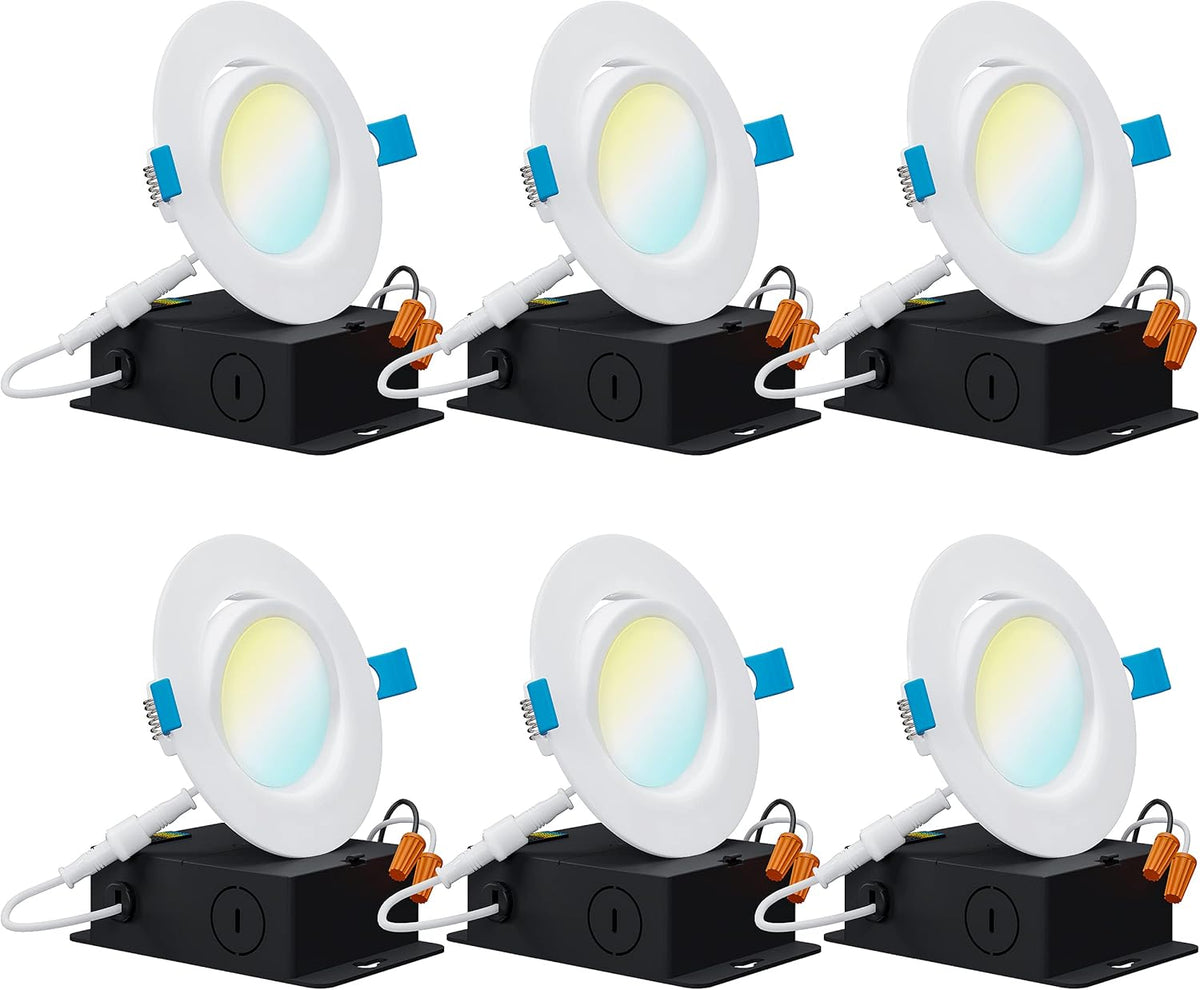 4 Inch Dimmable LED Recessed Lights 6 Pack J8530