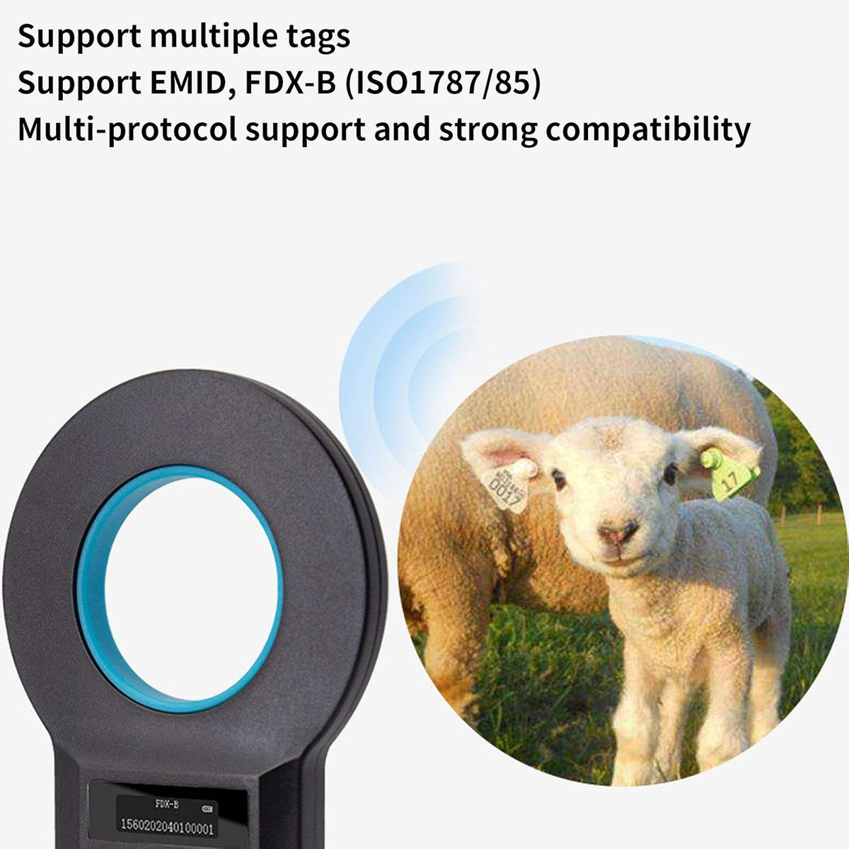 Bluetooth RFID Animal Microchip Scanner Rechargeable U178