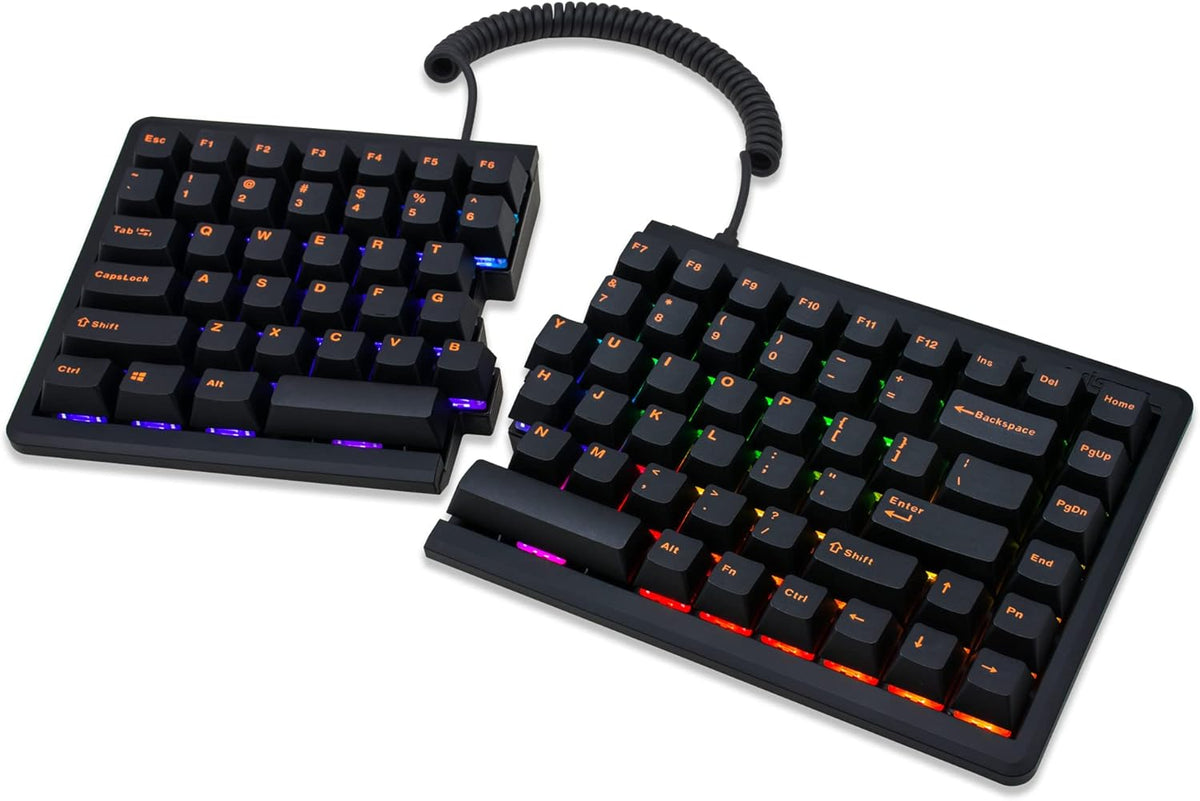 RGB Backlit TKL Split Mechanical Keyboard with Cherry MX Brown Switch L484530