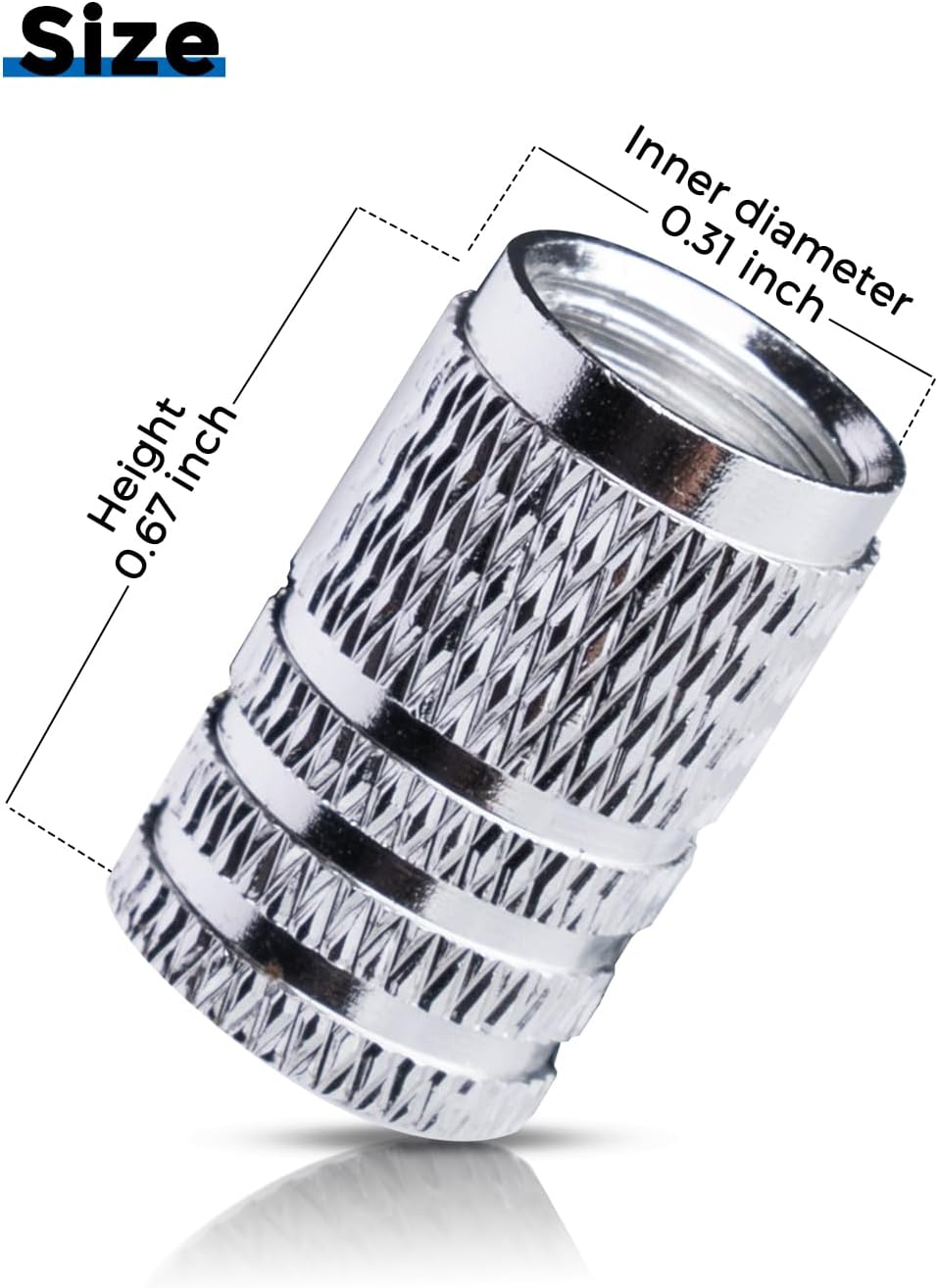 Grey Tire Valve Stem Caps 4 Pack D81014