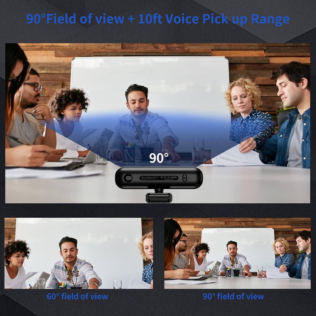 3 in 1 HD 1080p Webcam with Microphone and Speakers A6073