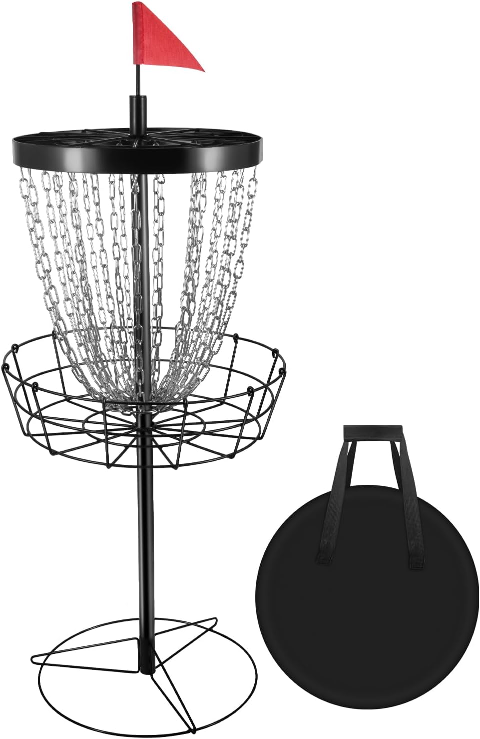 Portable Disc Golf Basket with 24 Chains C60257