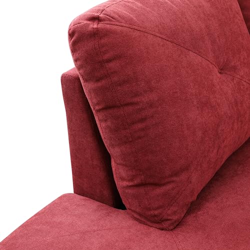 Red Flannelette 3-Piece Sofa Set B80167