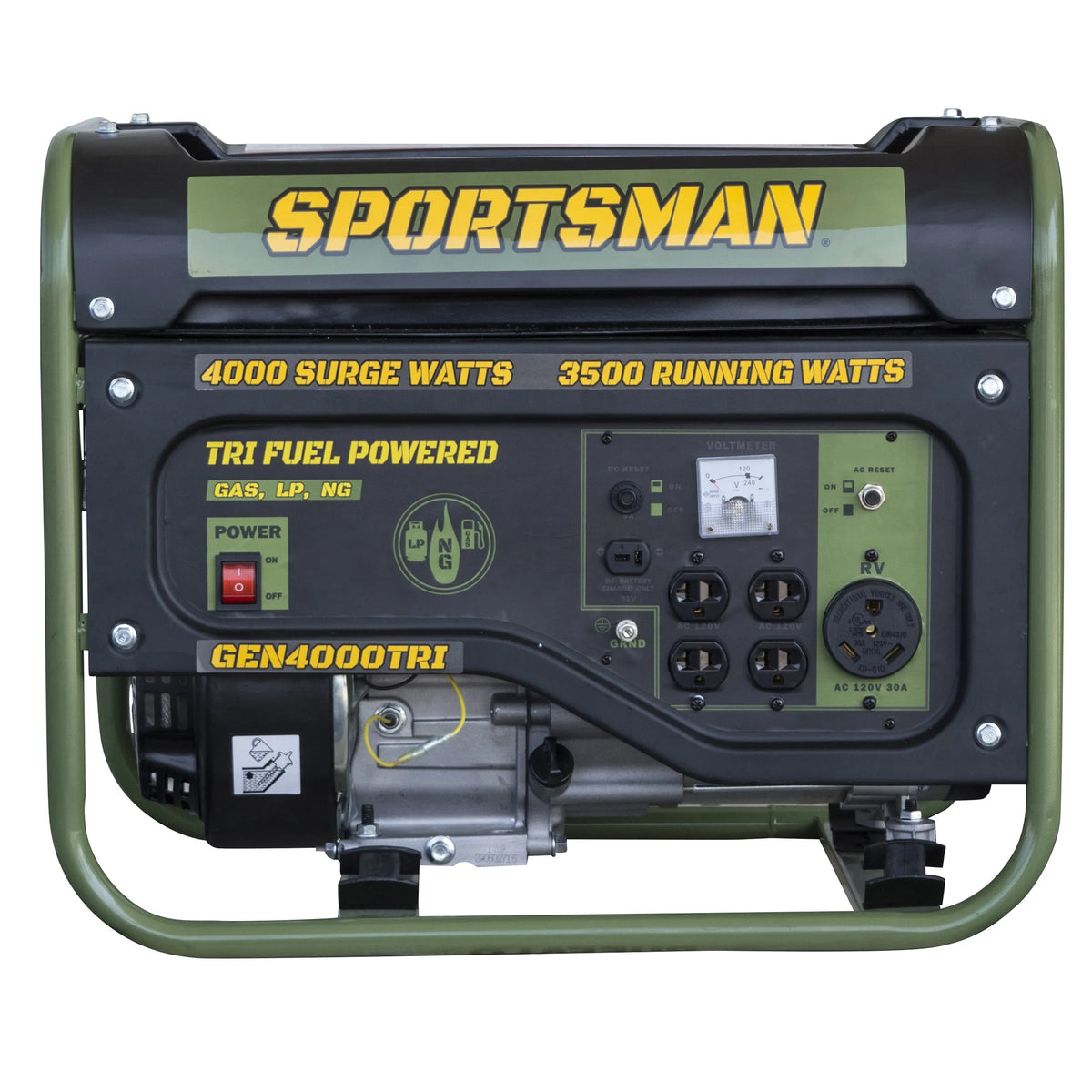 4000 Surge Watts Portable Tri Fuel Generator L870991