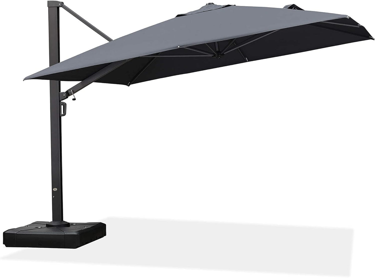 10 FT Square Aluminum Cantilever Patio Umbrella with 360-degree Rotation T311603