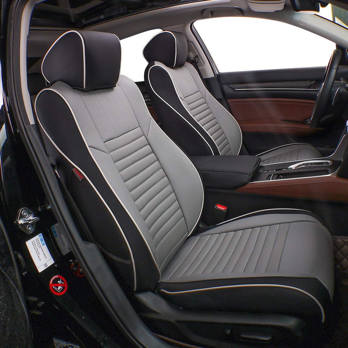 Custom Fit Full Set Car Seat Covers Leatherette Beige C1775