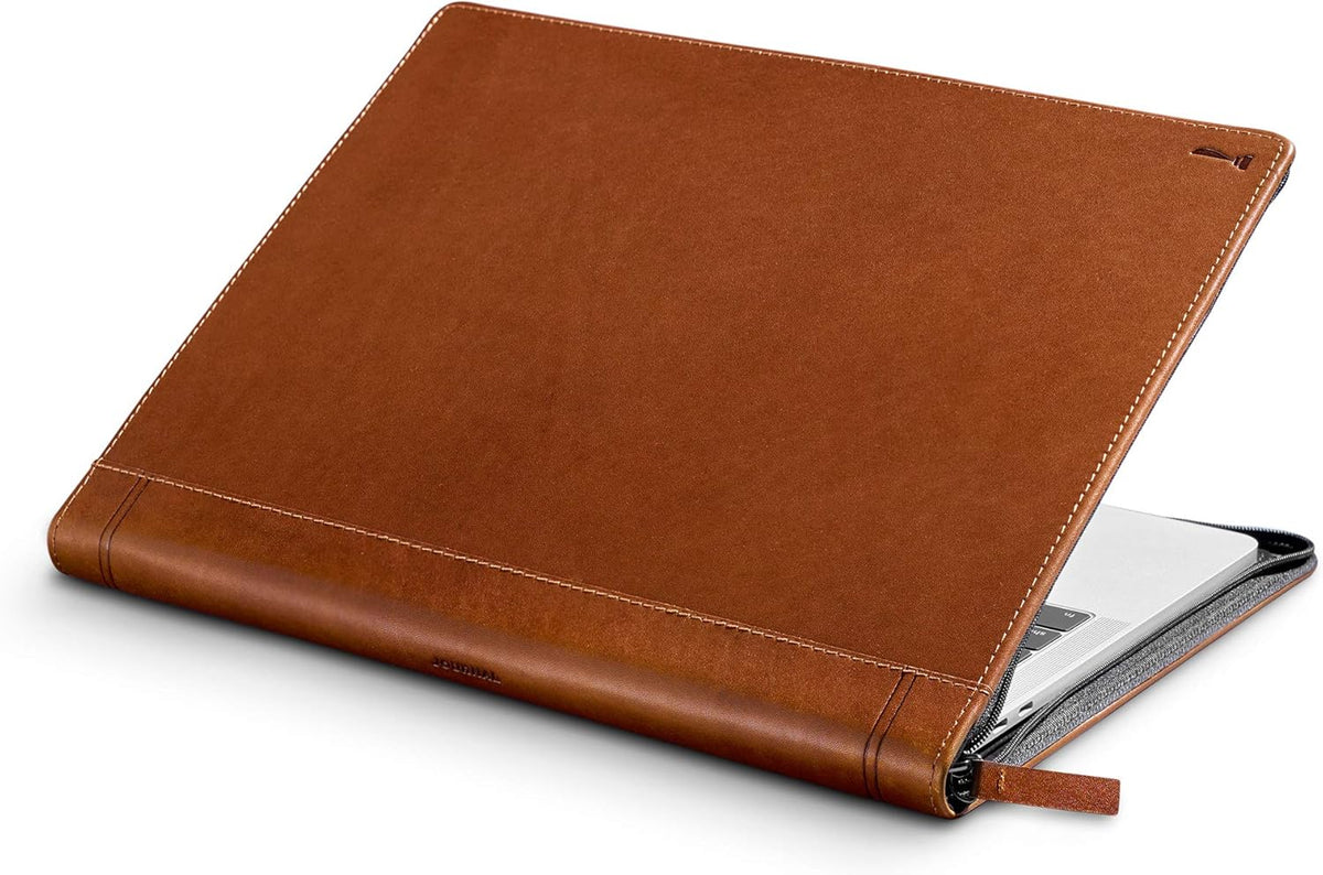 Vintage Leather Book Case Sleeve with Interior Pocket for 13" MacBook Pro and 13" MacBook Air F392391