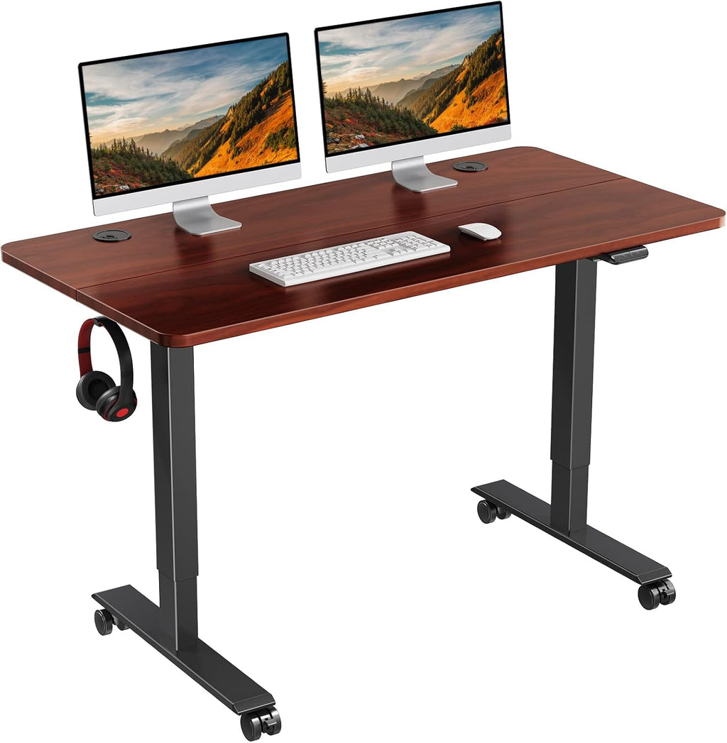 Electric Standing Desk, 48 x 24 Inch Height Adjustable Desk, Black P5132