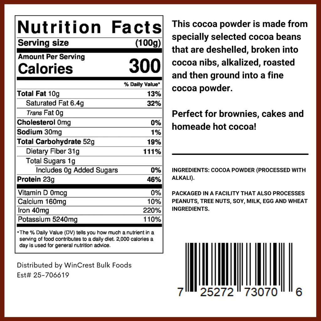 2 Lb Dutch Processed Cocoa Powder C649270