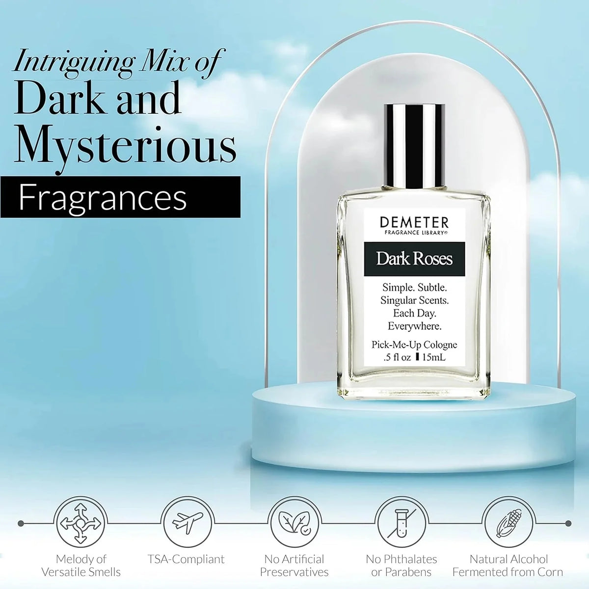 Dark Flowers Miniature Set of 4 Perfume Sampler Set W17828