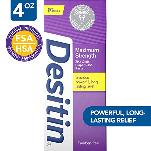 Maximum Strength Baby Diaper Rash Cream with 40% Zinc Oxide, 4 oz Y697216