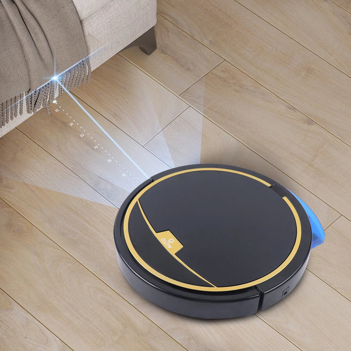 15W Rechargeable Black Robot Vacuum Cleaner 3in1 X803
