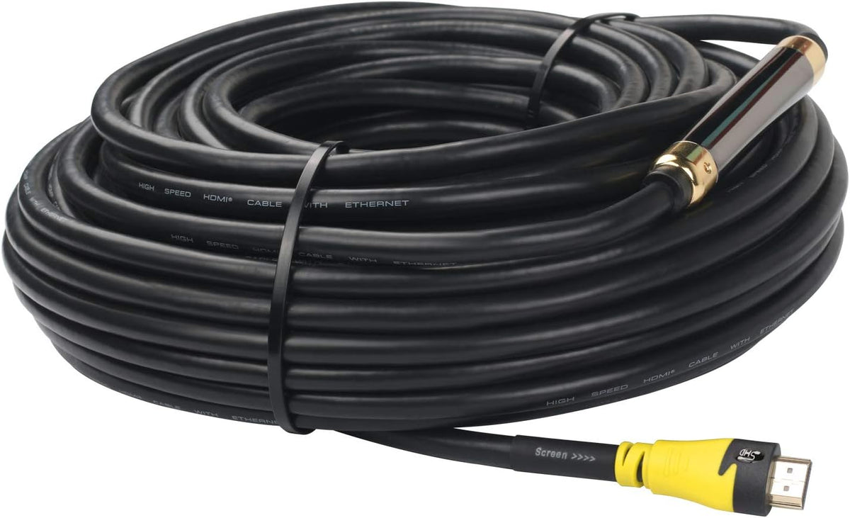 100 Feet HDMI Cable 4K 3D 1080P CL3 Rated Yellow Pack of 2 E958