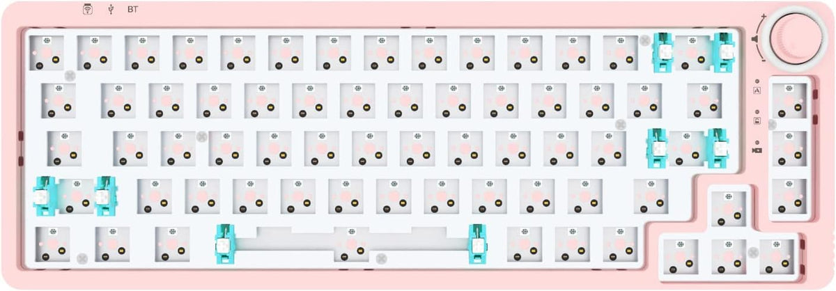 Clear Green 67 Keys Hot Swappable Mechanical Keyboard Kit P51615
