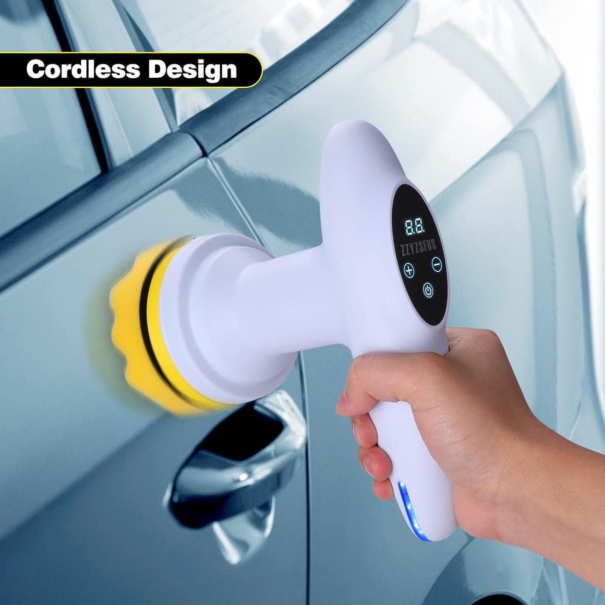 12V 4'' Cordless Car Buffer Polisher Kit with 6 Variable Speeds C3667