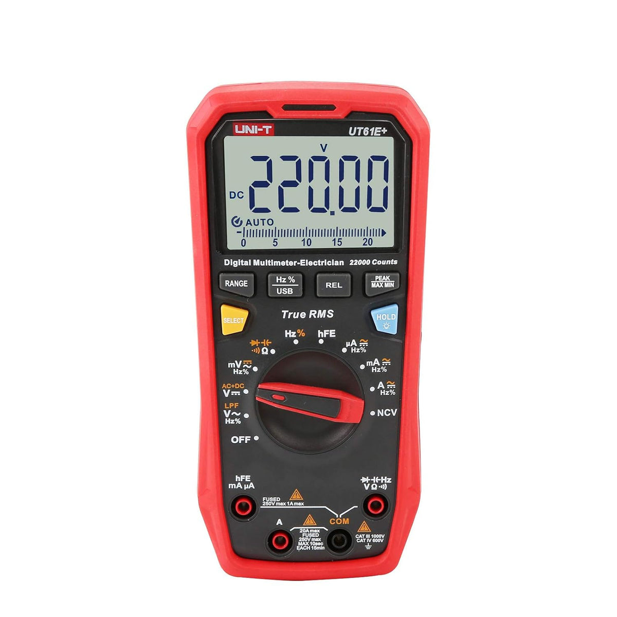 Digital Multimeter 22000 Counts True RMS AC/DC Voltage Current Resistance Capacitance Tester Pack of 2 S72330