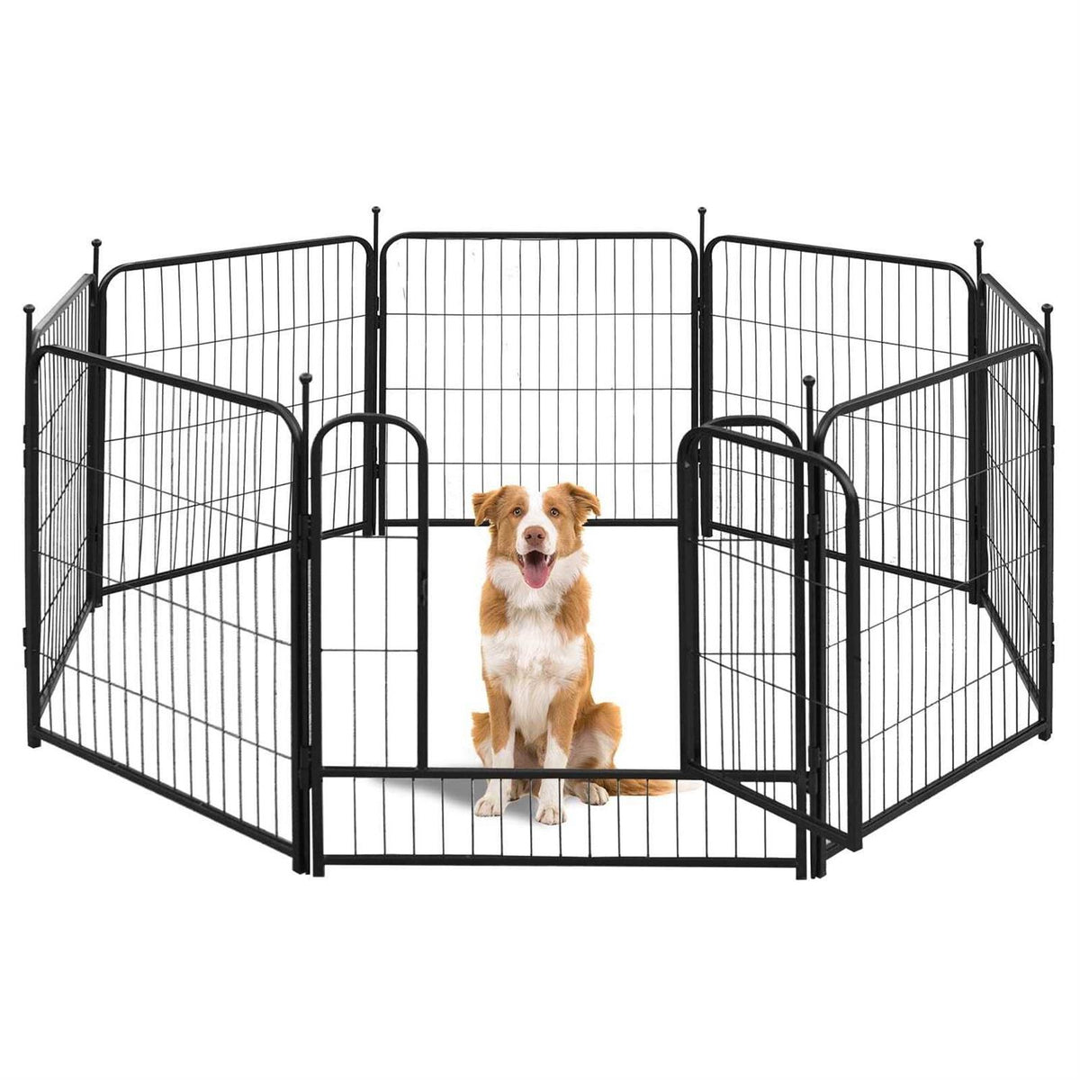 8 Panel Metal Exercise Pen with Pet Door W9204