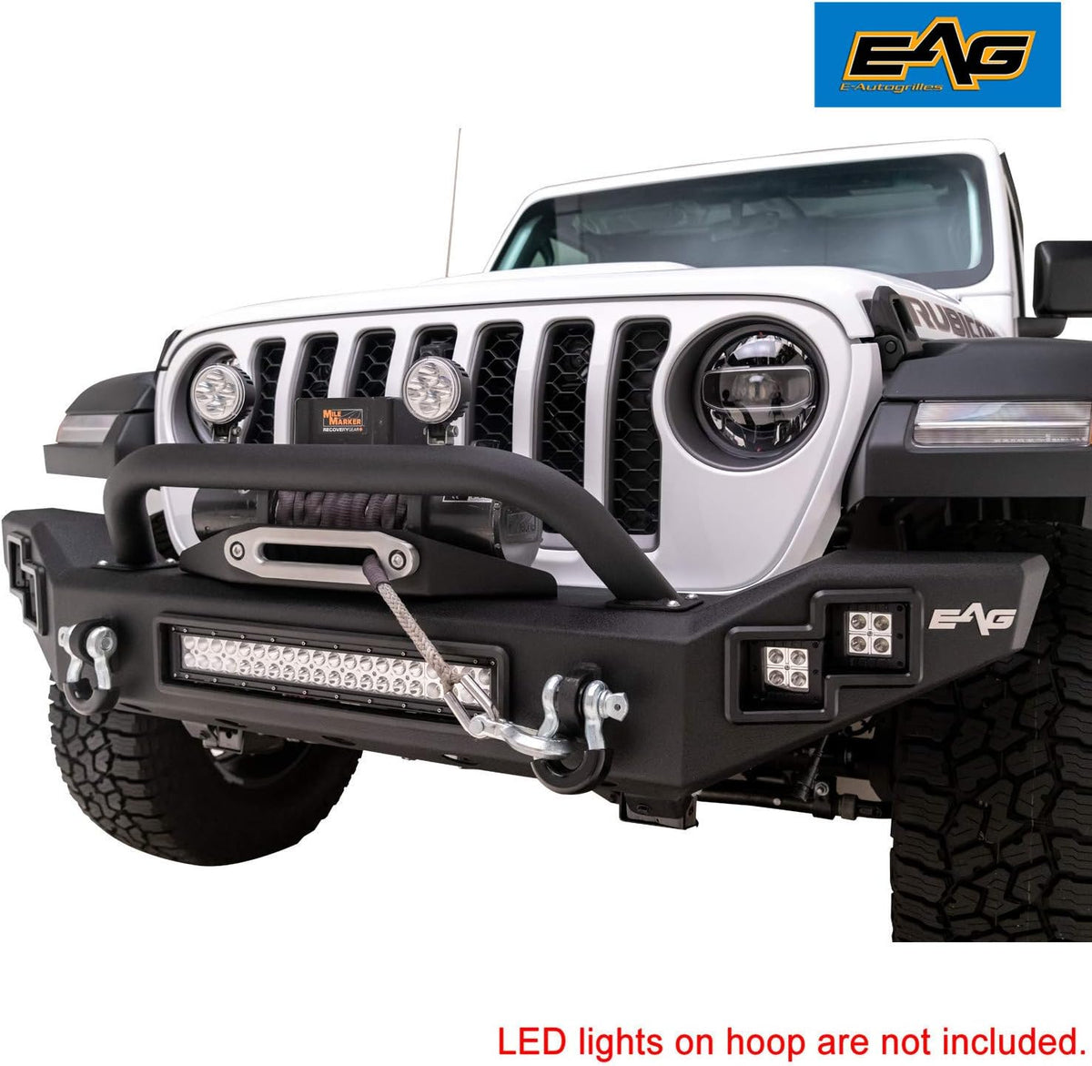LED Front Bumper with Winch Mount Plate for Gladiator JT L871954