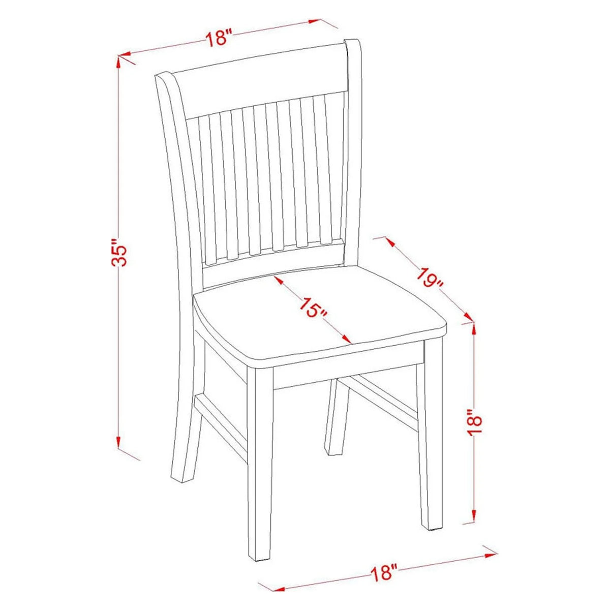 3-piece Wood Table and Dining Chairs K379616