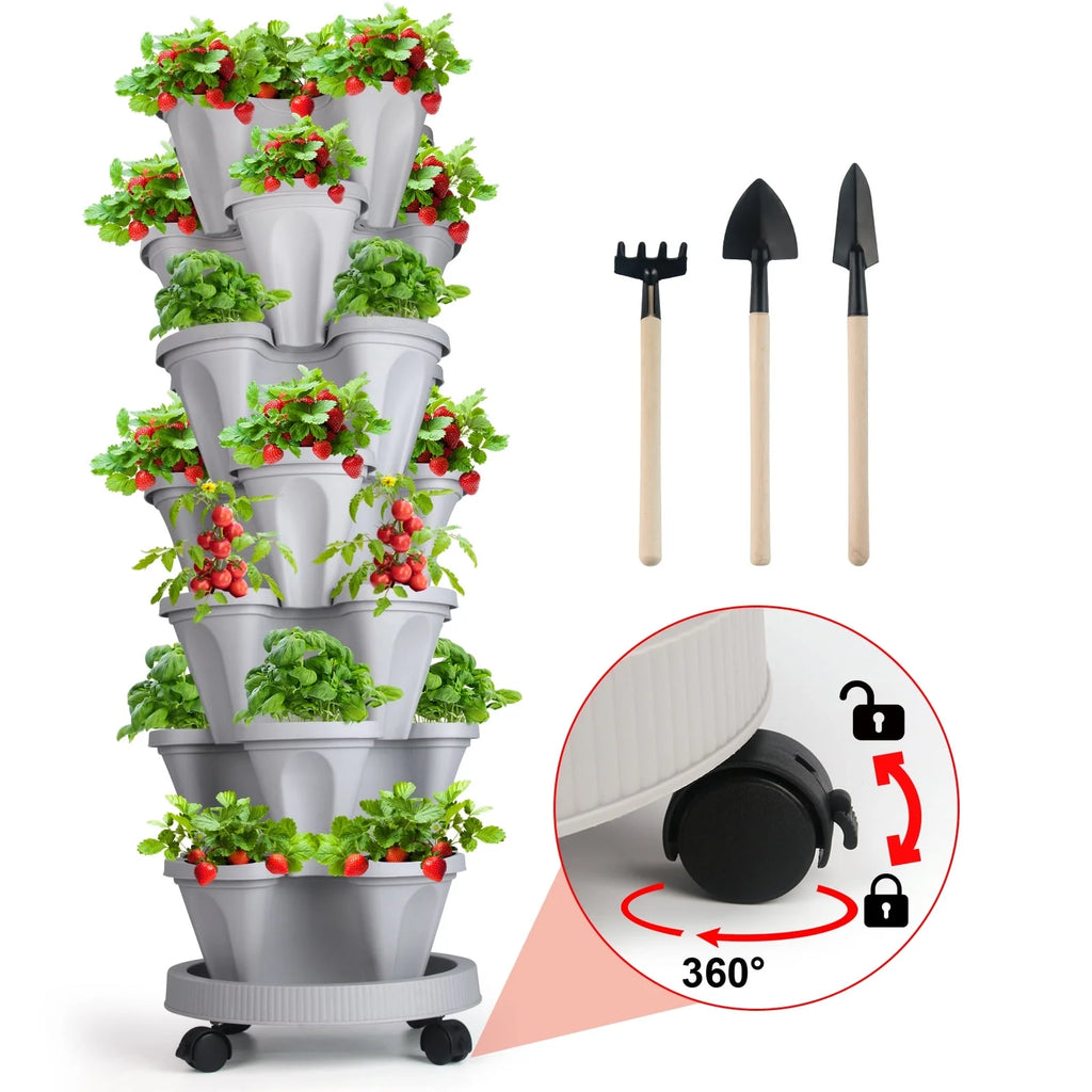 7 Tier Stackable Vertical Planter V543