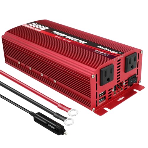 1500W DC 12V to 110V AC Power Inverter with Dual AC Outlets and Dual USB M723685
