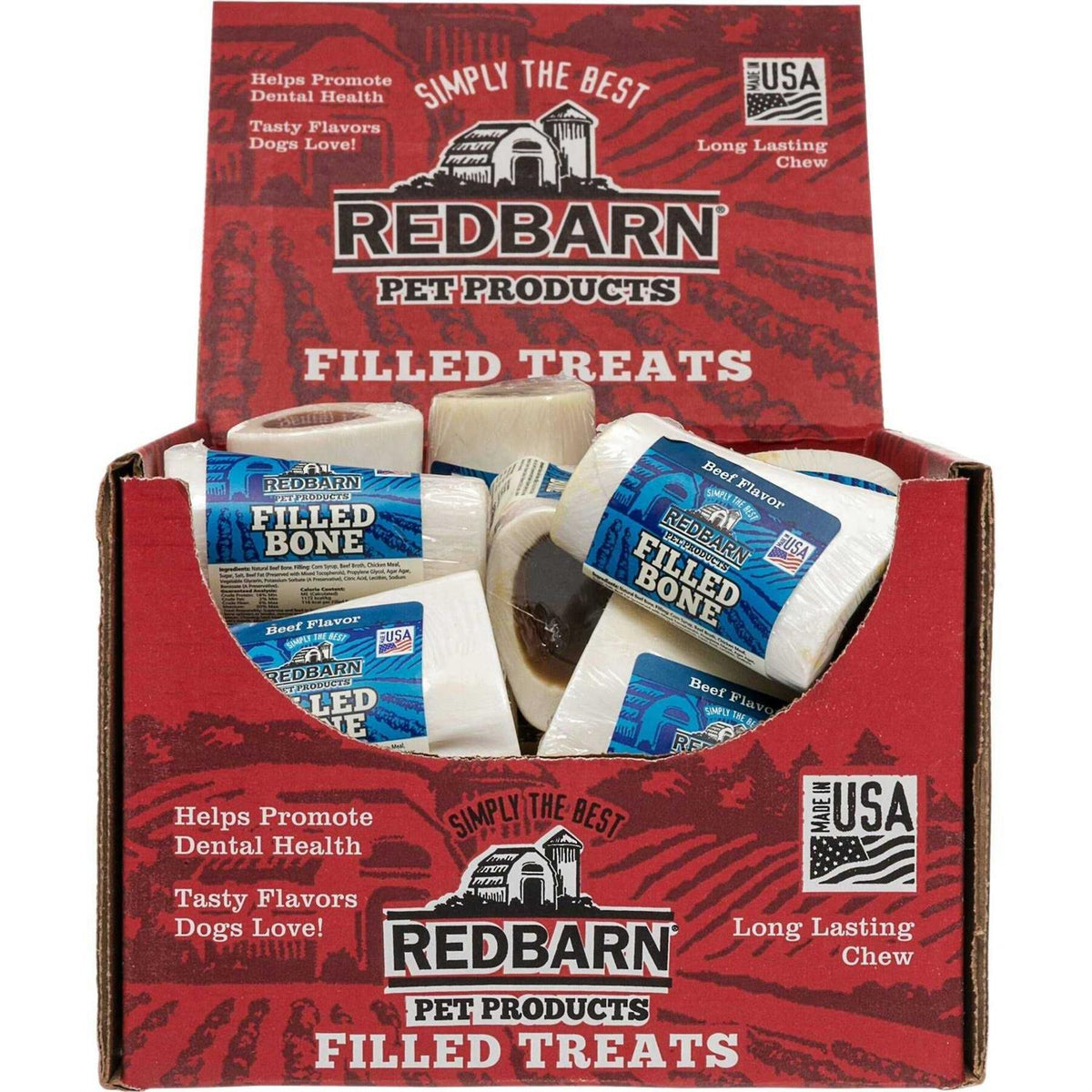 Peanut Butter Filled Bones Dog Treats Q4834