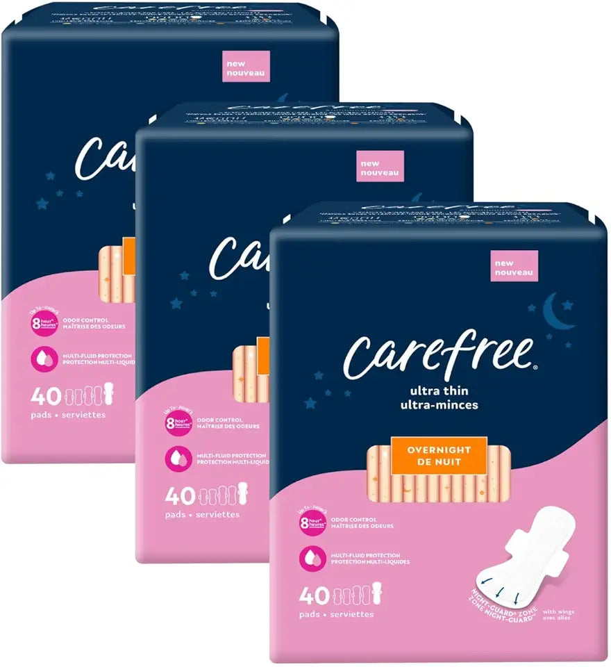 Ultra Thin Overnight Pads with Wings 120ct Z773493