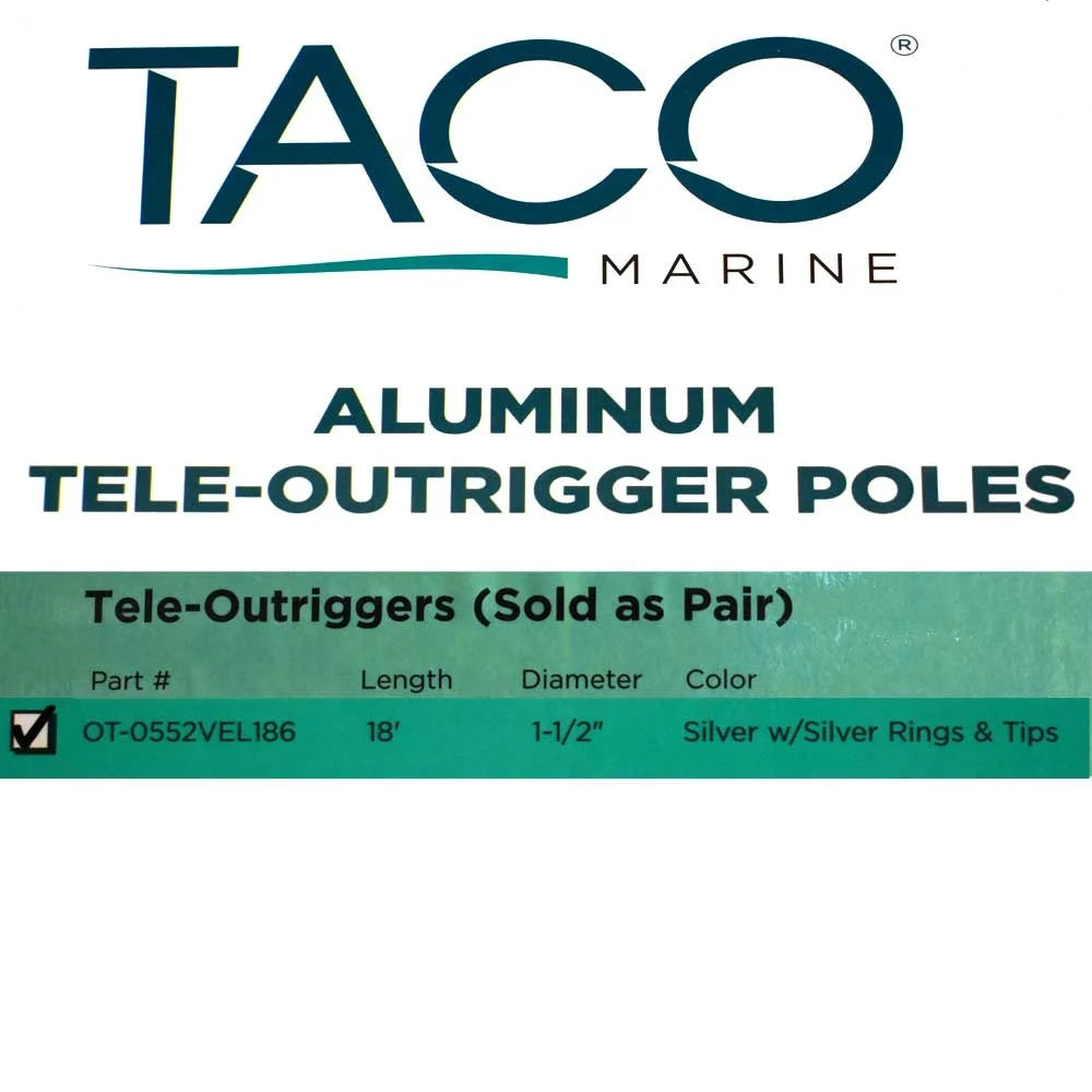 18' Aluminum Tele-Outrigger Poles 1-1/2" Silver N352476