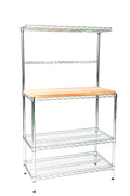 42" Wide Chrome Bakers Rack with Butcher Block B482