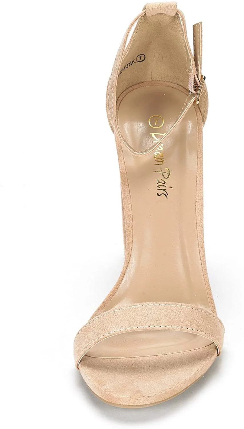 Open Toe Chunky High Heel Sandals K840