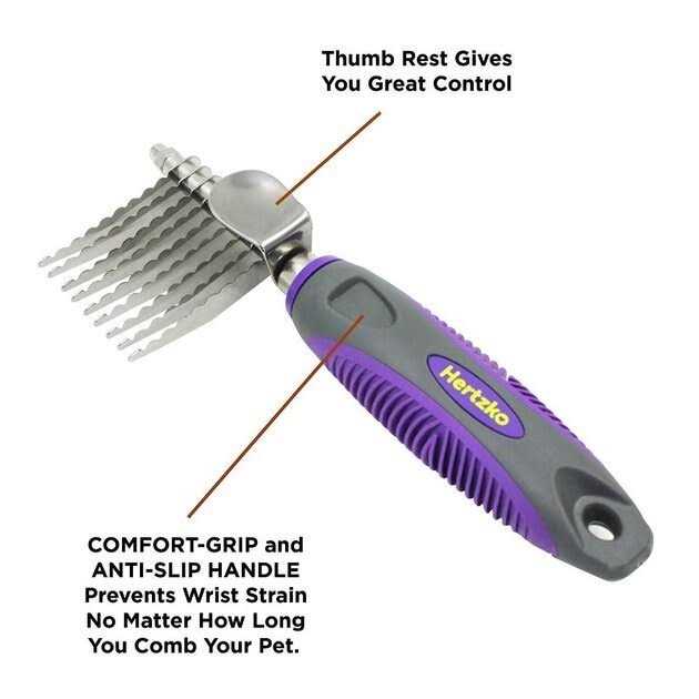 Pet Dematting Comb with Safety Edges H653441