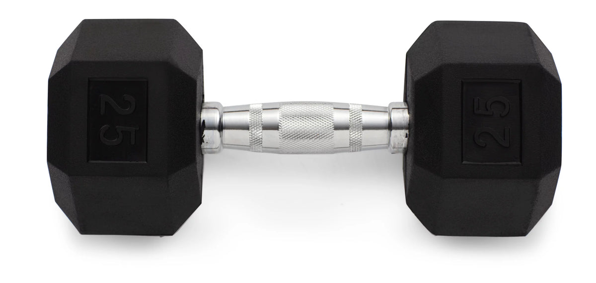 45 lbs Rubber Hex Dumbbell O84149