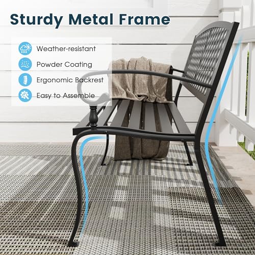 50 inches Metal Outdoor Bench V2176