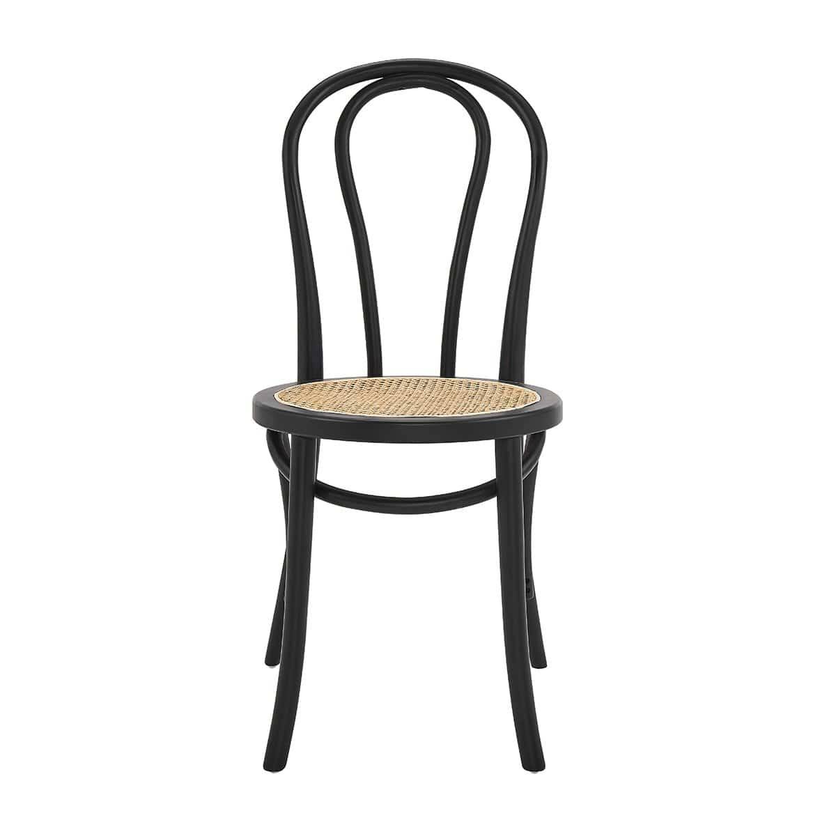 Matte Black / Natural Side Chair Set of 2 N720