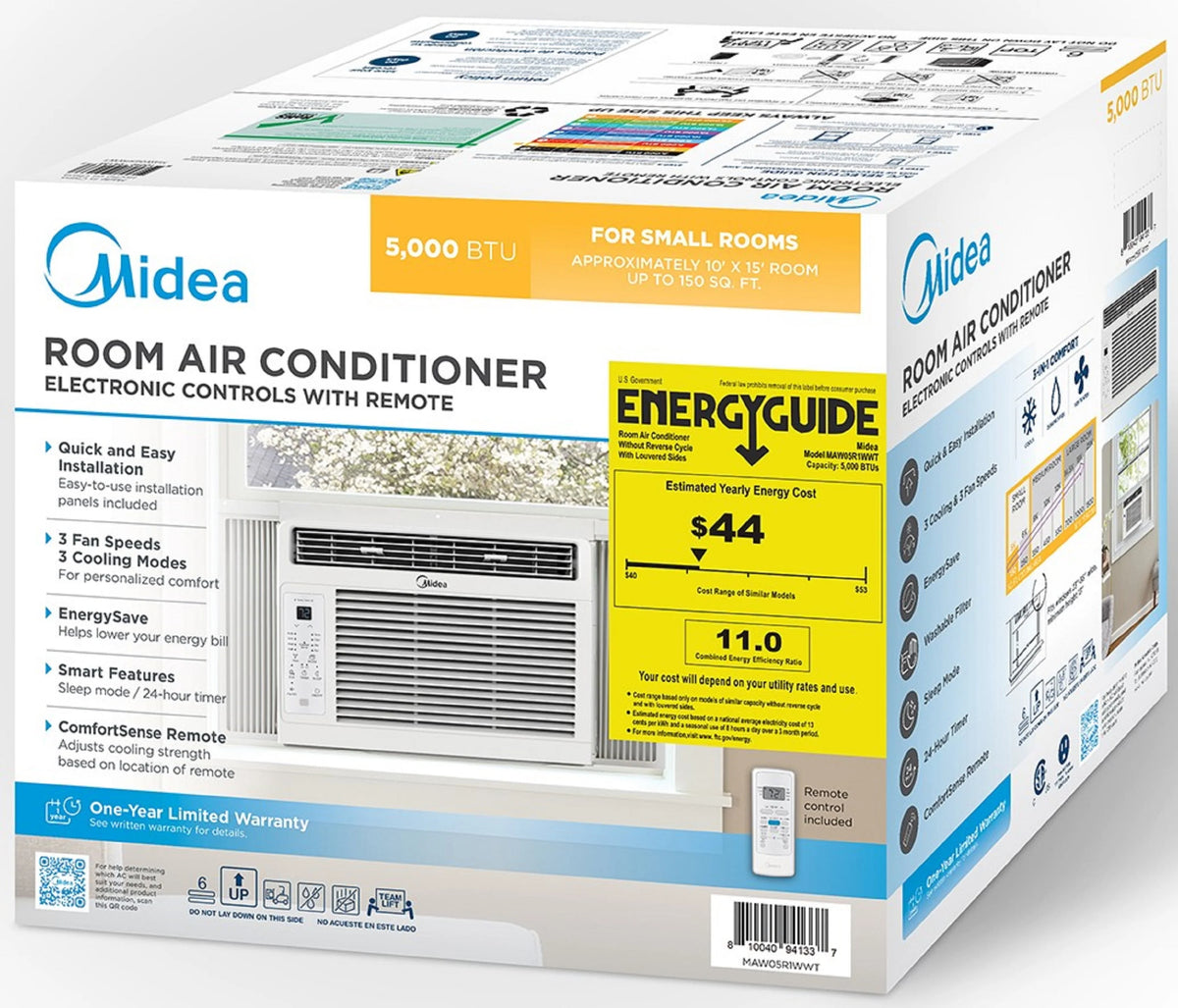 5,000 BTU White Window Air Conditioner with Remote O530240