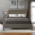 Wood Panel Queen Bed Dark Grey H5991