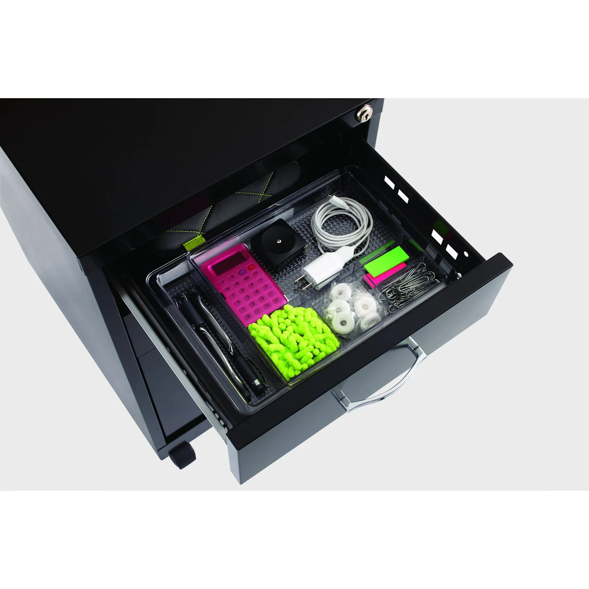 Black 3-Drawer Mobile File Cabinet Y9693